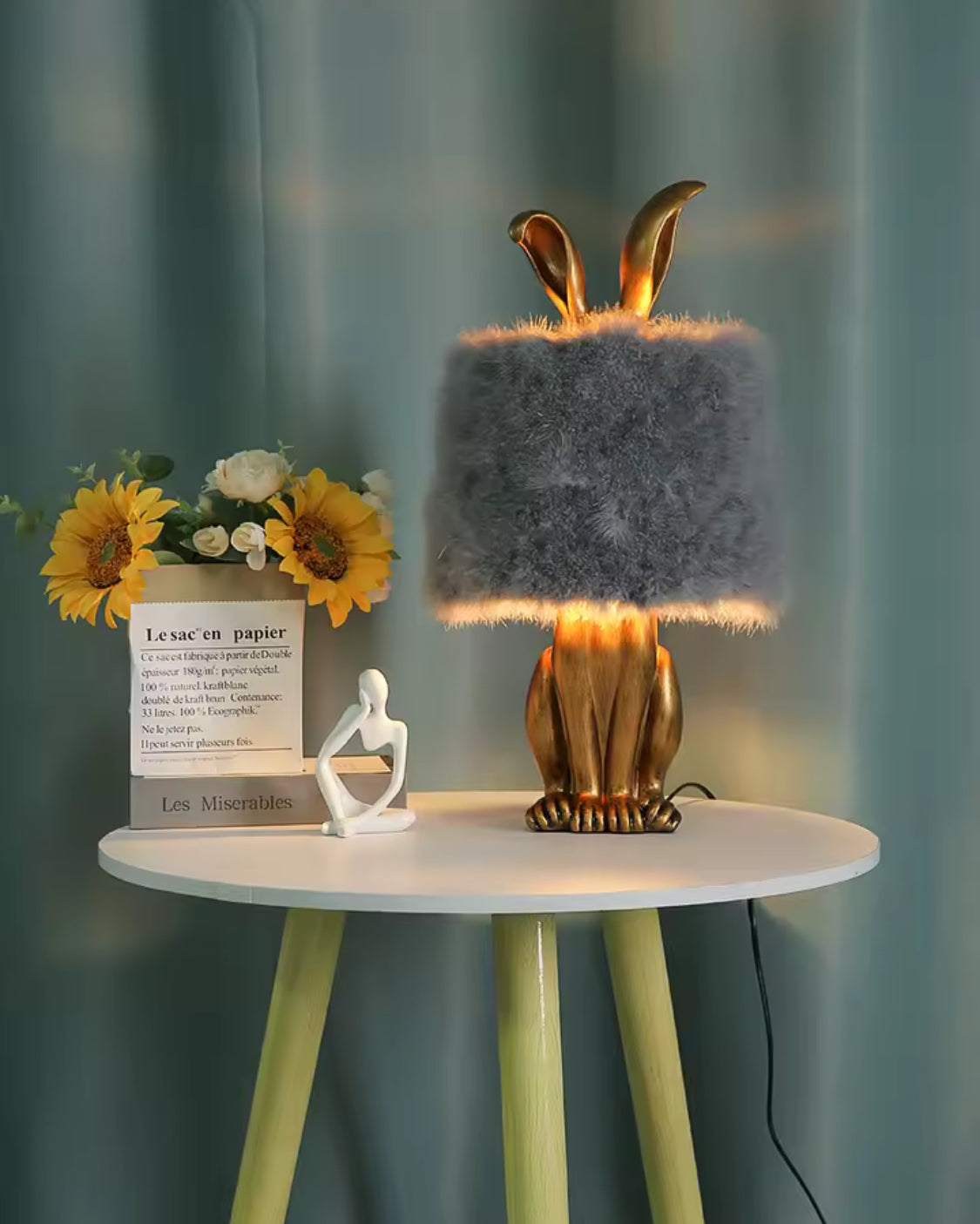 Rabbit Round Cylinder Lamp